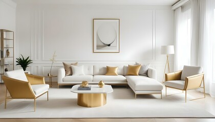 Fototapeta premium Photo interior modern design room 3d illustration