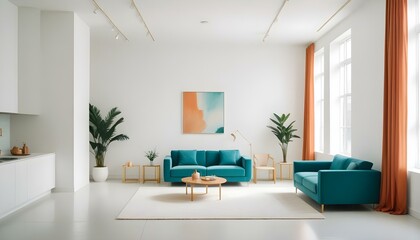 Photo interior modern design room 3d illustration