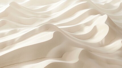 Obraz premium Abstract wavy lines of cream colored fabric.