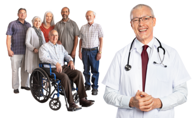 Retirement healthcare plan png sticker, transparent background
