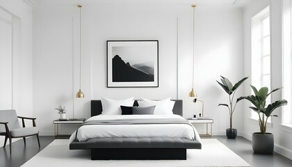 Photo interior modern design room 3d illustration