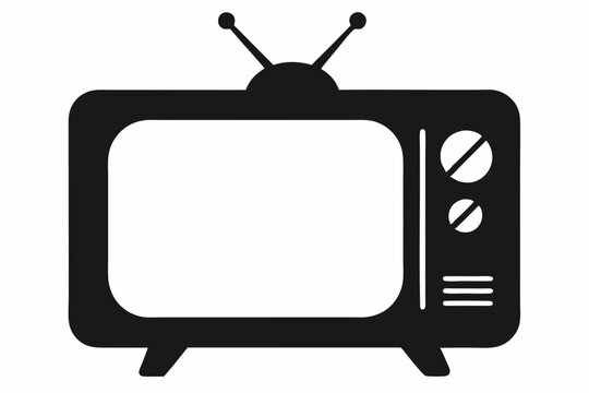 recommend clip art: television silhouette vector, tv icon symbol	
                    