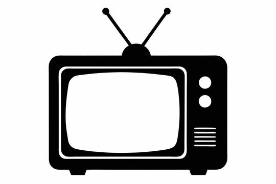 recommend clip art: television silhouette vector, tv icon symbol	
                    
