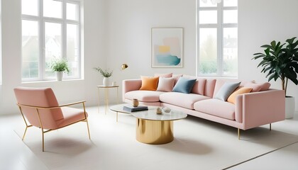 Photo interior modern design room 3d illustration