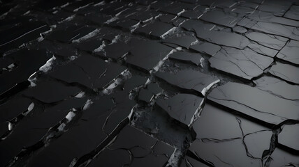 Black Textured Surface mixing different materials and textures. background, graphic resource or wallpaper