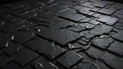 Black Textured Surface mixing different materials and textures. background, graphic resource or wallpaper