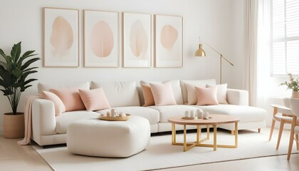 Fototapeta premium Photo interior modern design room 3d illustration