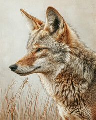 Naklejka premium portrait of a coyote