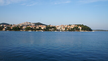 Fototapeta premium Small white houses and coastline in Dubrovnik, Croatia