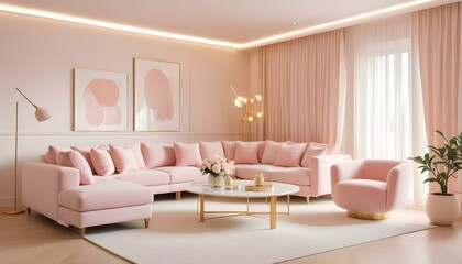 Photo interior modern design room 3d illustration