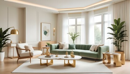 Fototapeta premium Photo interior modern design room 3d illustration