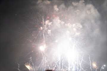 fireworks in the night sky