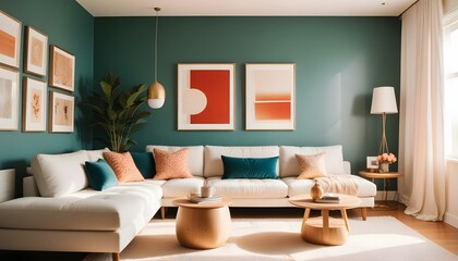 Photo interior modern design room 3d illustration