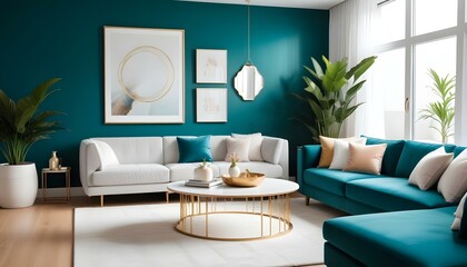 Photo interior modern design room 3d illustration