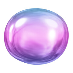 Full stop mark png sticker, pink 3D gradient balloon design, transparent background