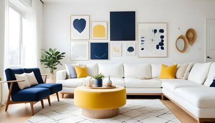 Photo interior modern design room 3d illustration