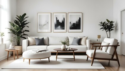 Photo interior modern design room 3d illustration