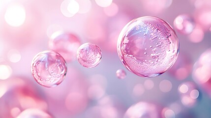 Abstract cosmetic laboratory Chemical laboratory research Cosmetic Essence Molecule Bubble : Generative AI