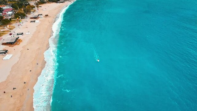 Aerial views of Fethiye &Ouml;l&uuml; deniz, turkey