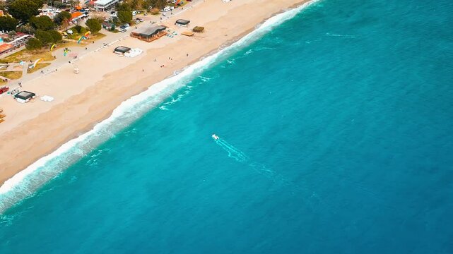 Aerial views of Fethiye &Ouml;l&uuml; deniz, turkey