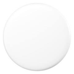 3D white badge png round shape sticker, transparent background