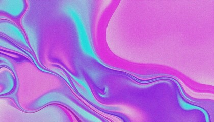 Fototapeta premium Colorful Iridescent holographic Wave fluid Pattern background, with grainy noise effect texture abstract purple and blue fluid shapes against a light background
