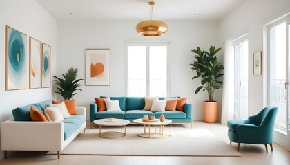 Photo interior modern design room 3d illustration