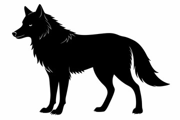 
Wolf silhouette, Wolf icon, Wolf Svg, Wolf vector illustration