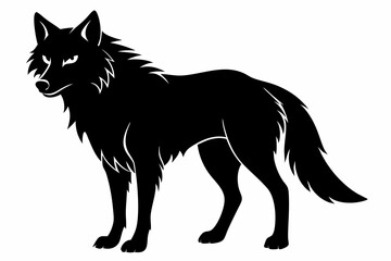 
Wolf silhouette, Wolf icon, Wolf Svg, Wolf vector illustration