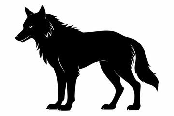 
Wolf silhouette, Wolf icon, Wolf Svg, Wolf vector illustration