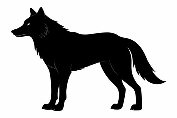
Wolf silhouette, Wolf icon, Wolf Svg, Wolf vector illustration