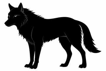 
Wolf silhouette, Wolf icon, Wolf Svg, Wolf vector illustration