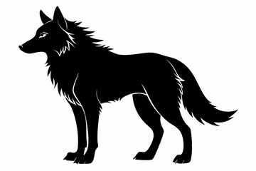 
Wolf silhouette, Wolf icon, Wolf Svg, Wolf vector illustration