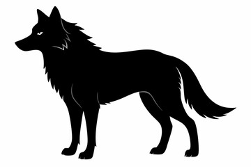 
Wolf silhouette, Wolf icon, Wolf Svg, Wolf vector illustration