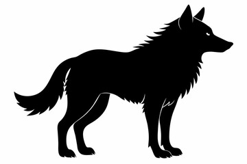 
Wolf silhouette, Wolf icon, Wolf Svg, Wolf vector illustration