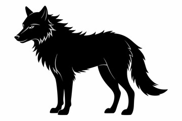 
Wolf silhouette, Wolf icon, Wolf Svg, Wolf vector illustration