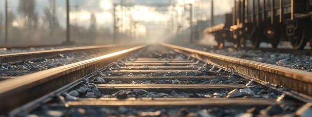 Obraz premium 3D rendering of a railroad scene