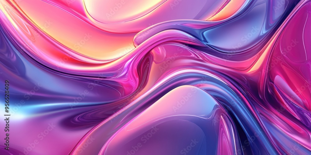 Aufkleber Digitally generated abstract background image in 3D cartoon rendering