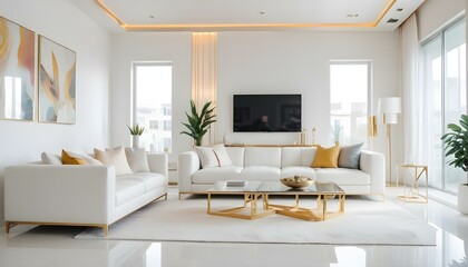 Photo interior modern design room 3d illustration