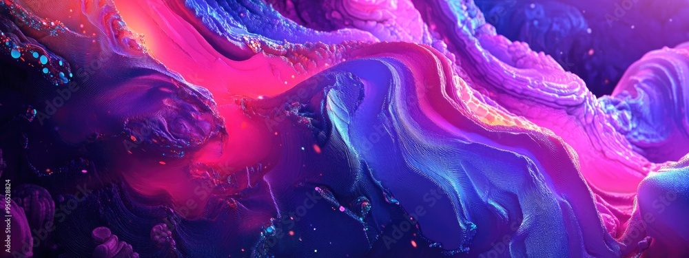 Aufkleber 3d abstract fractal background rendered in cartoon style