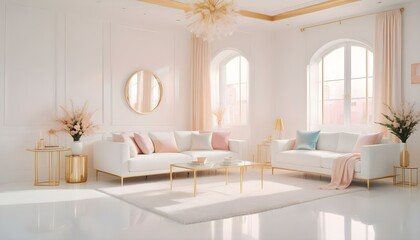 Photo interior modern design room 3d illustration