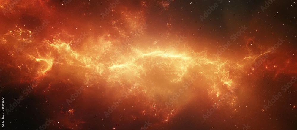 Fototapete space nebula in a 3d cartoon rendering for use in science research and education projects illustrati