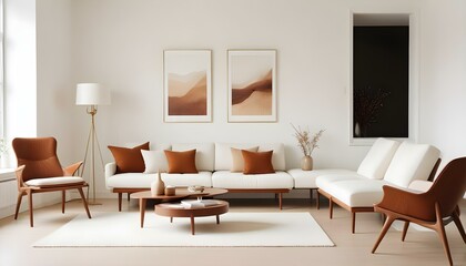 Photo interior modern design room 3d illustration