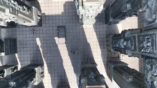 Aerial view of the Chronicle of Georgia in Tbilisi. the history of Georgia.