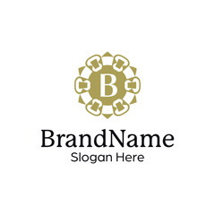 Vintage Floral Logo Design Template for Elegant and Traditional Businesses