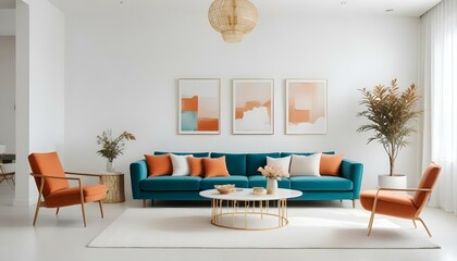 Photo interior modern design room 3d illustration