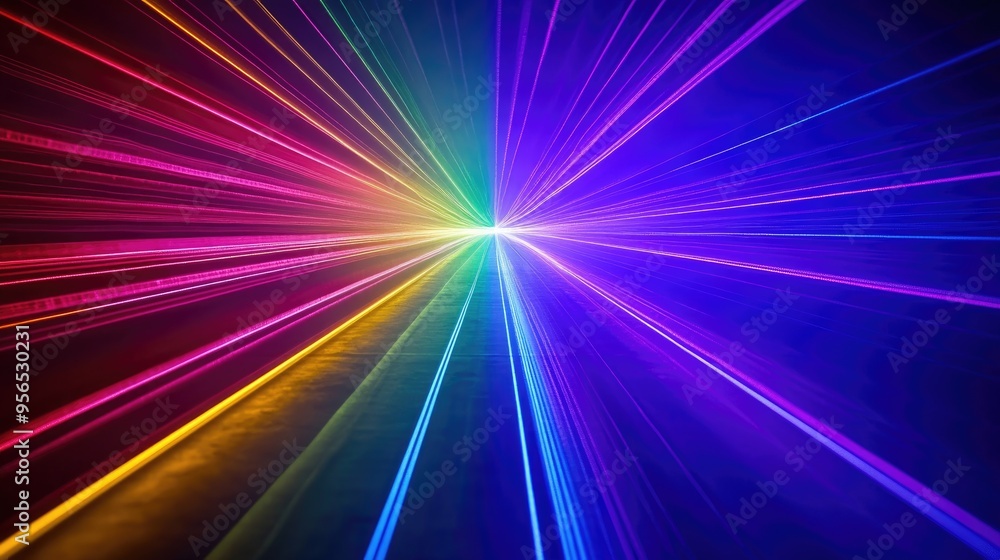 Poster multicolored laser light abstract background for creative design applications