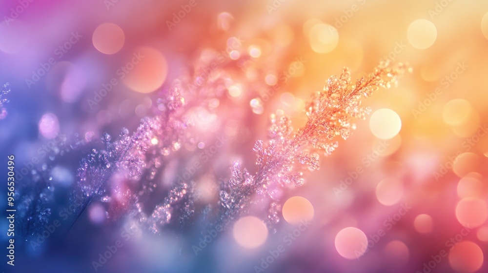 Poster ethereal illuminated background with soft colors