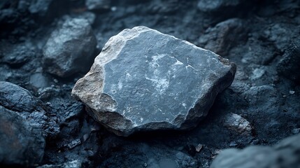 Ancient stone axe a human tool around 35004500 years of prehistoric period : Generative AI