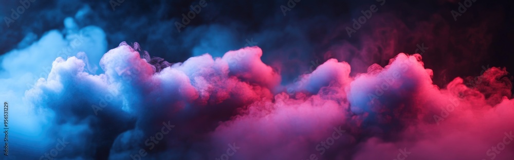 Aufkleber minimalist background featuring smoke and clouds 3d illustration and rendering